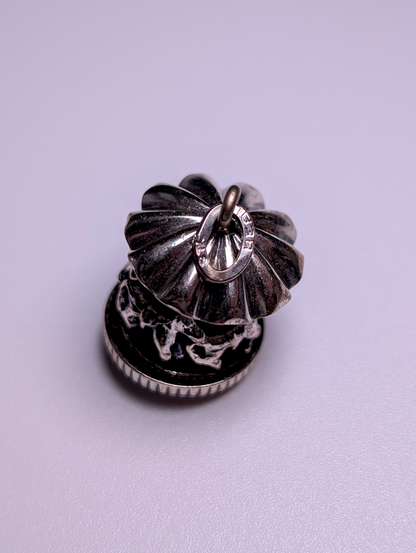 Vintage Detailed Moving Carousel Sterling Silver Charm