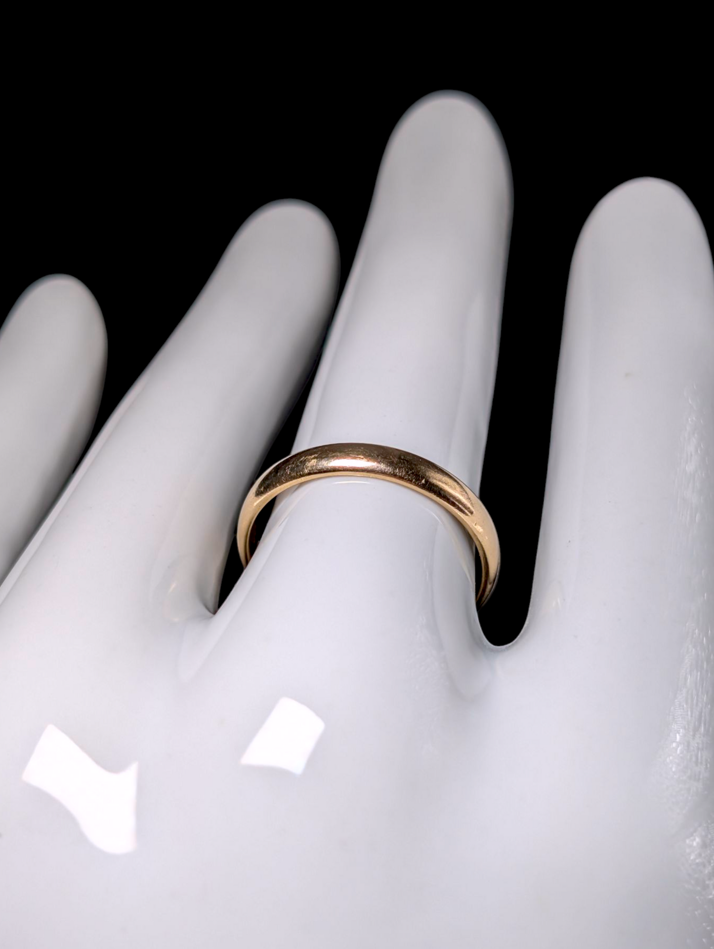 Vintage 1950s-1960s Traditional 14k Yellow Gold 3.3mm Wedding Band Ring