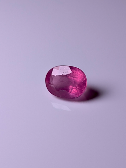 Earth Mined Genuine Pink Sapphire Oval Cut 1.4 Carat 7.1mm x 5.1mm Loose Gemstone
