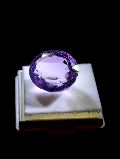 17 Carat Oval Cut Earth Mined Brazilian Genuine Amethyst Loose Gemstone