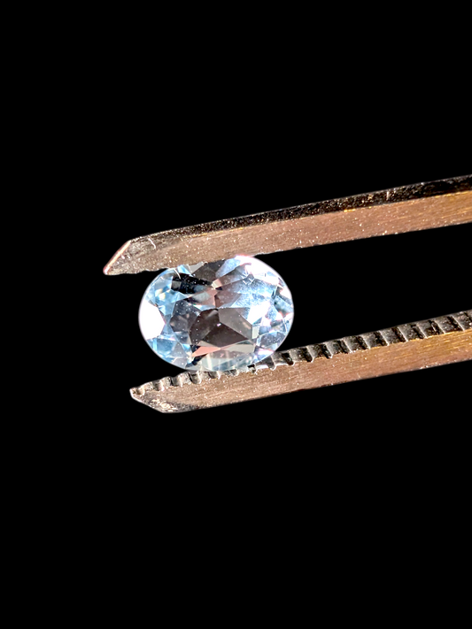 Earth Mined Genuine Aquamarine Oval Cut 1.10 Carat 8mm x 6.6mm Loose Gemstone