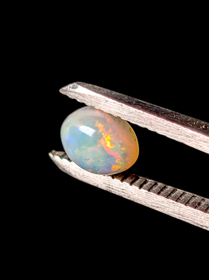 Earth Mined Genuine Ethiopian Opal Cabochon Cut 1.25 Carat 8.17mm x 6.6mm Loose Gemstone