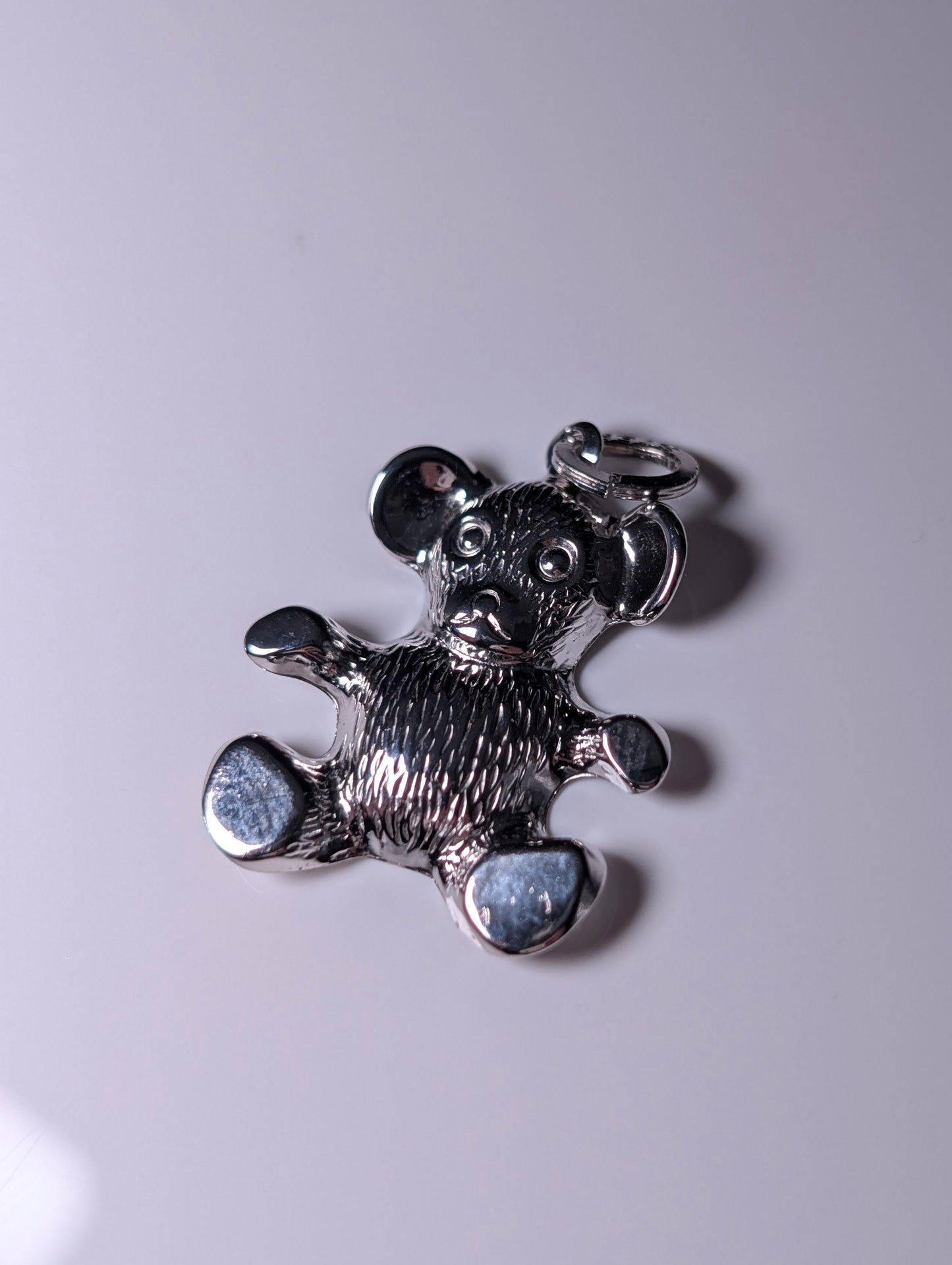 Vintage Detailed Teddy Bear Sterling Silver Charm