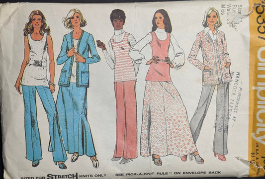 1960s - 1970s Original Vintage Sewing Pattern: Simplicity 5357 Size 10