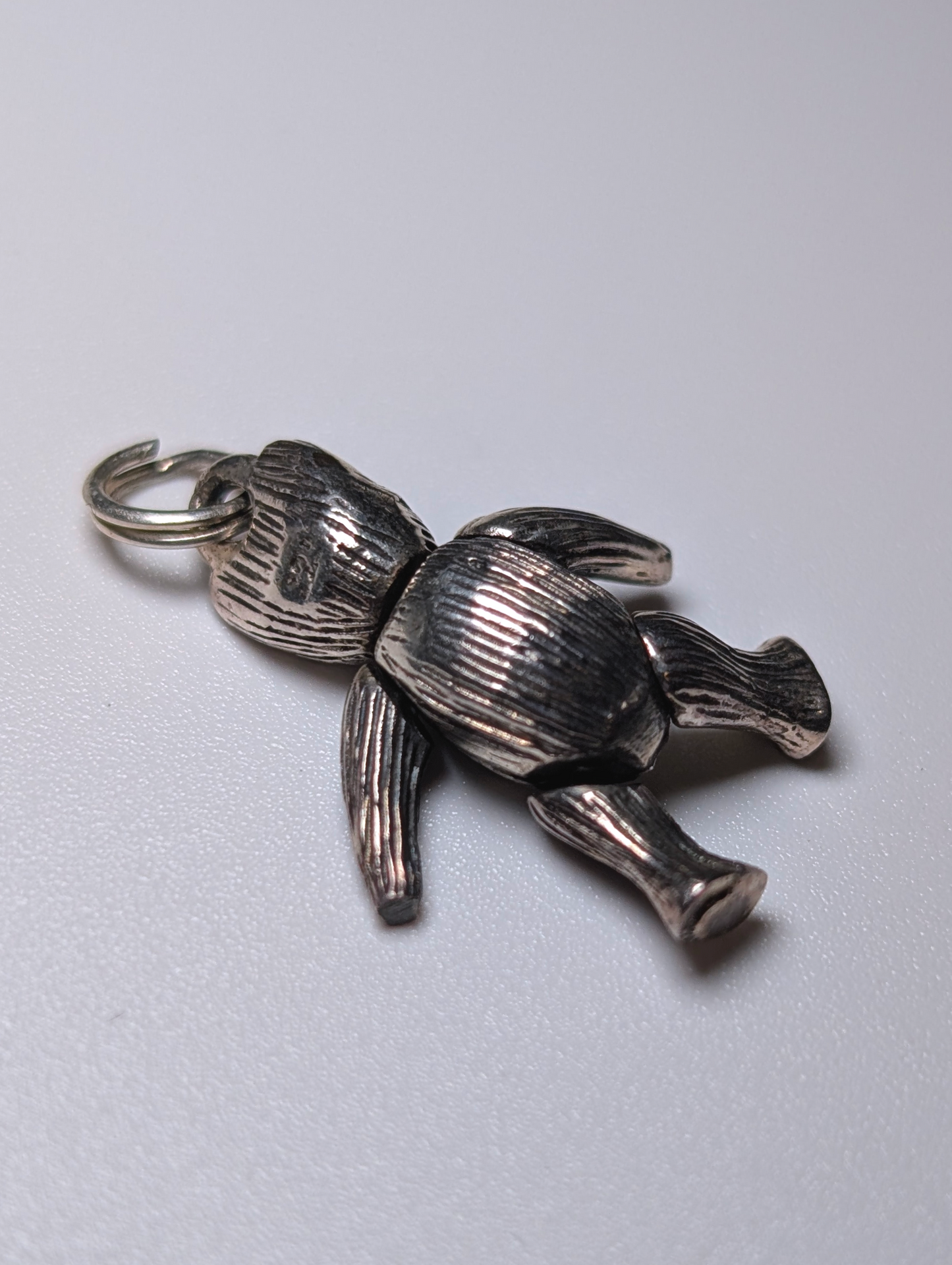 Vintage Detailed Articulating Teddy Bear Sterling Silver Charm