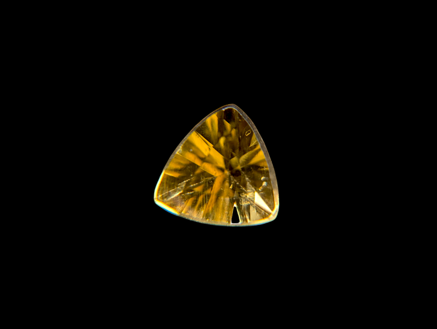 Canary Yellow Trillion Cut Genuine Citrine Loose Gemstone 4