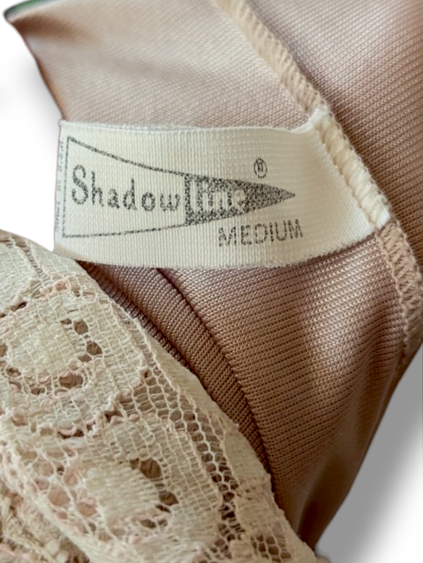 1960s Shadowline Tan Mocha Full Length Nightgown