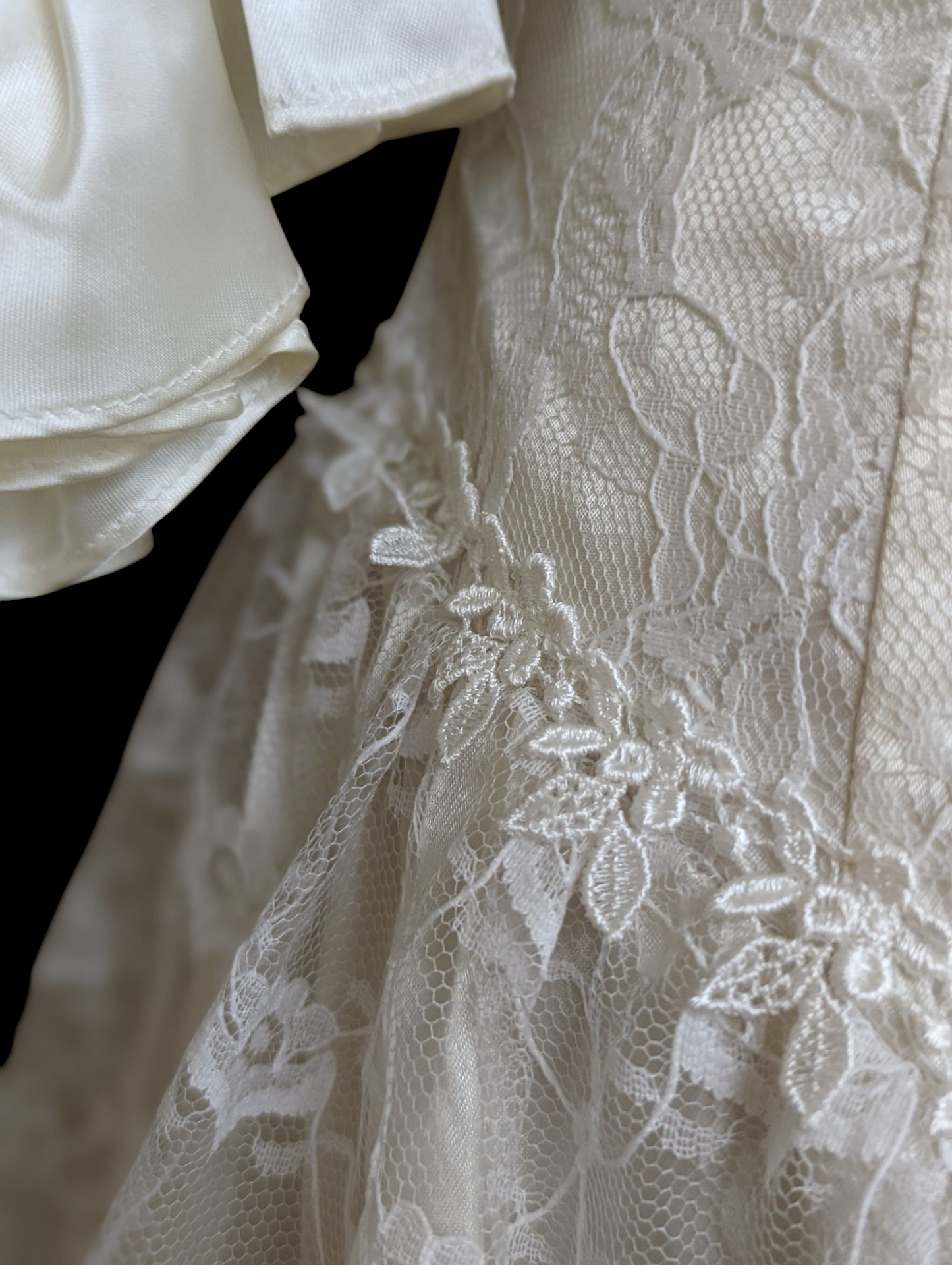 1980s Vintage Southern Belle Victorian Inspired Wedding Dress