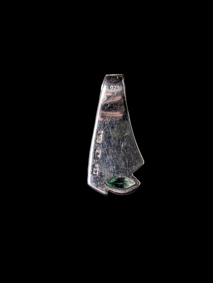 Vintage Inlay Genuine Opal and Zultanite Sterling Silver Pendant
