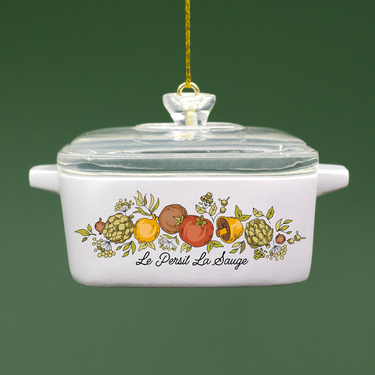 Mini Spice of Life Ornament – Corning Ware–Inspired Casserole