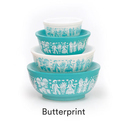 Mini Pyrex-Inspired Mixing Bowls – Retro Stackable Display Set