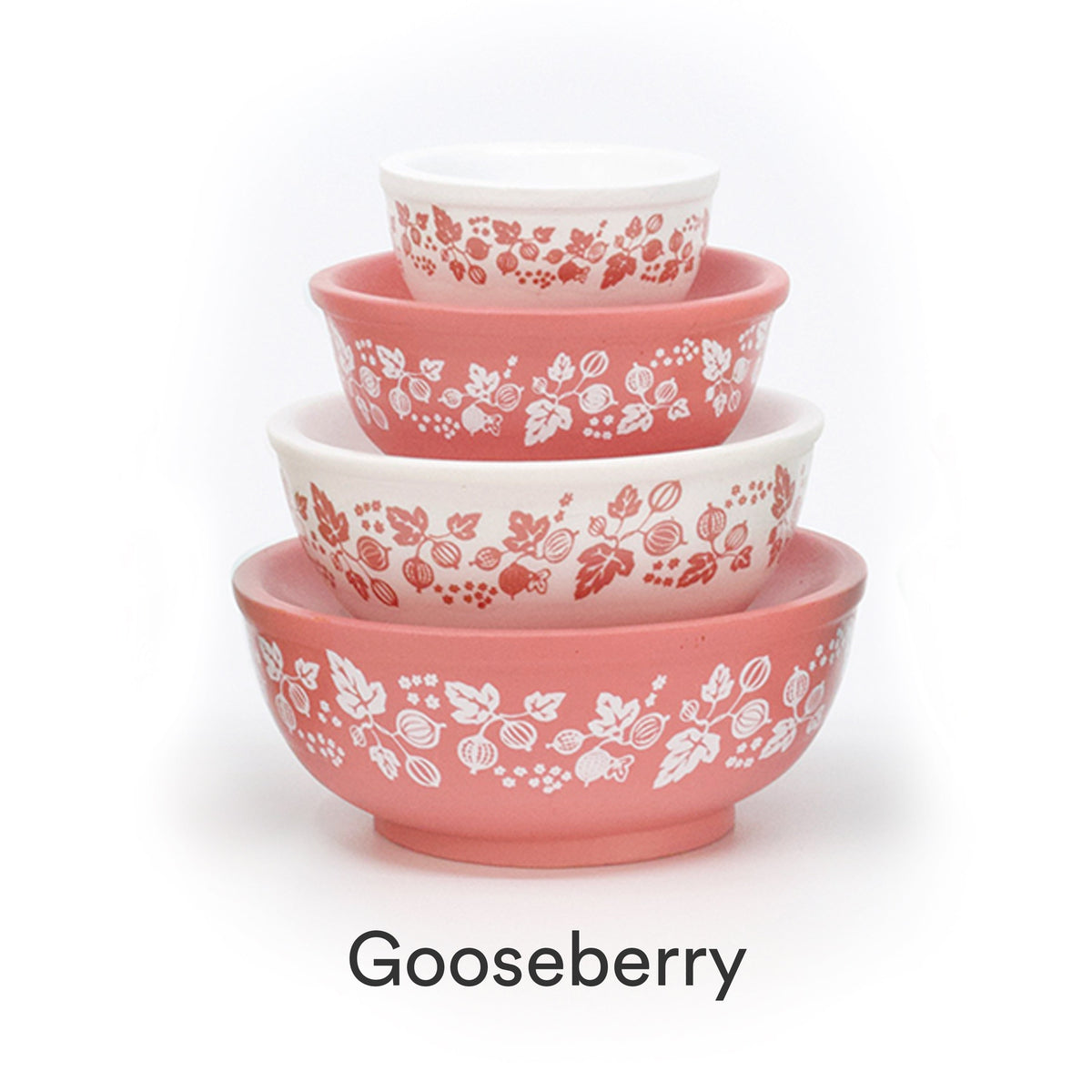 Mini Pyrex-Inspired Mixing Bowls – Retro Stackable Display Set