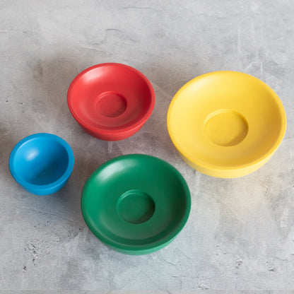 Mini Pyrex-Inspired Mixing Bowls – Retro Stackable Display Set