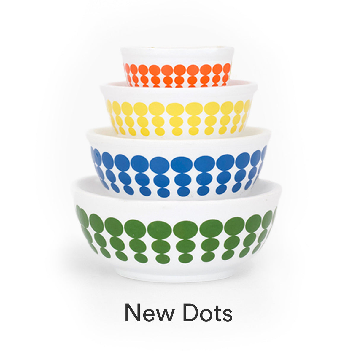 Mini Pyrex-Inspired Mixing Bowls – Retro Stackable Display Set