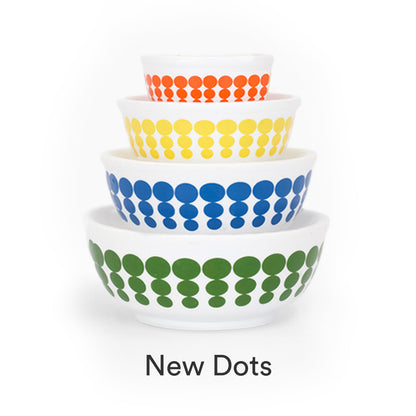 Mini Pyrex-Inspired Mixing Bowls – Retro Stackable Display Set