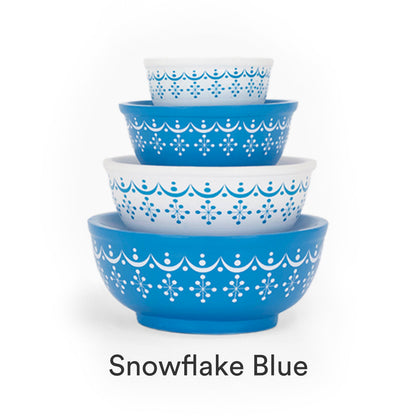 Mini Pyrex-Inspired Mixing Bowls – Retro Stackable Display Set