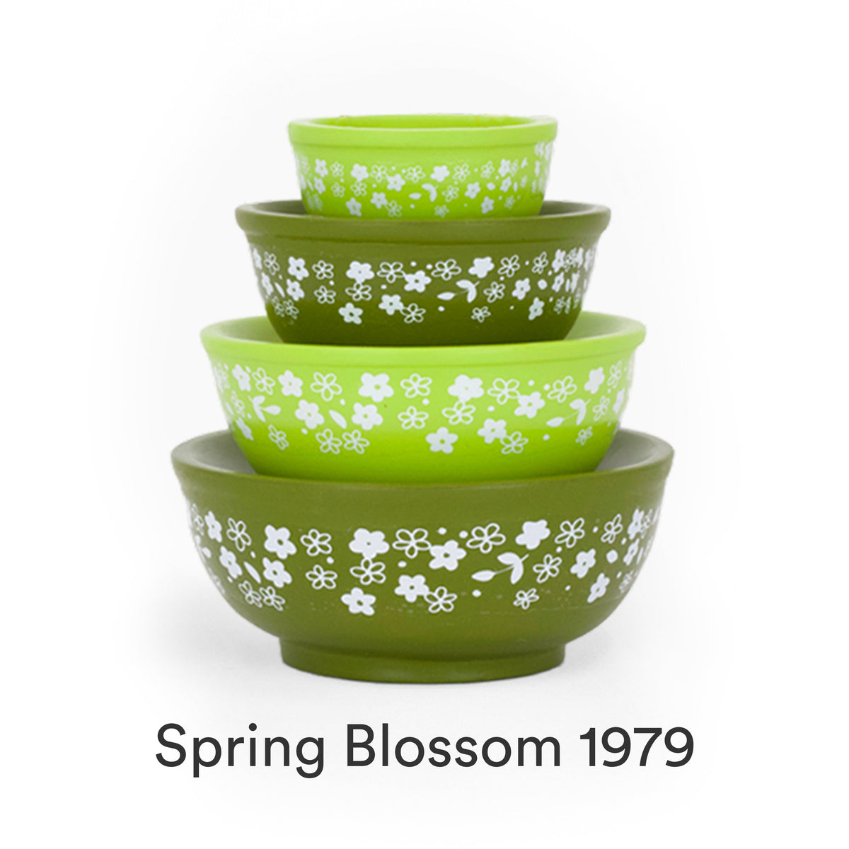 Mini Pyrex-Inspired Mixing Bowls – Retro Stackable Display Set