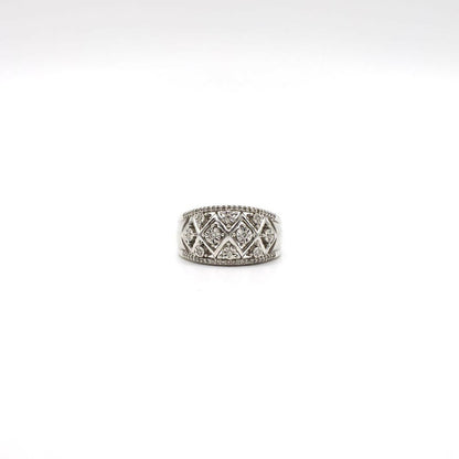 Vintage Genuine Diamond and Sterling Silver Ring