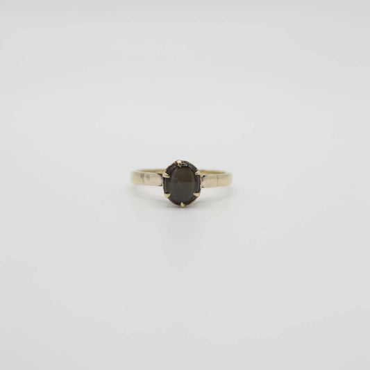 Vintage Genuine Earth Mined Brown Star Sapphire in 14K Yellow Gold