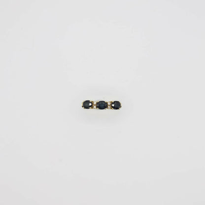 Vintage Genuine Diamond and Sapphire Ring In 14K Yellow Gold