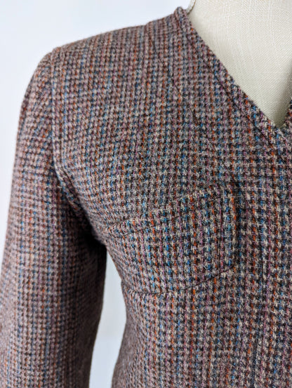 1970s Harris Tweed 100% Pure Scottish Wool Two Piece Suit Set