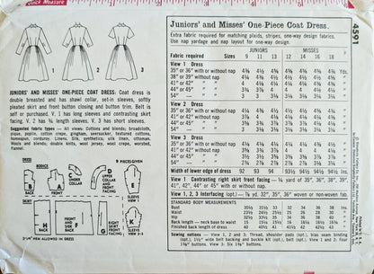 1962 Simplicity 4591 Sewing Pattern in Size 14