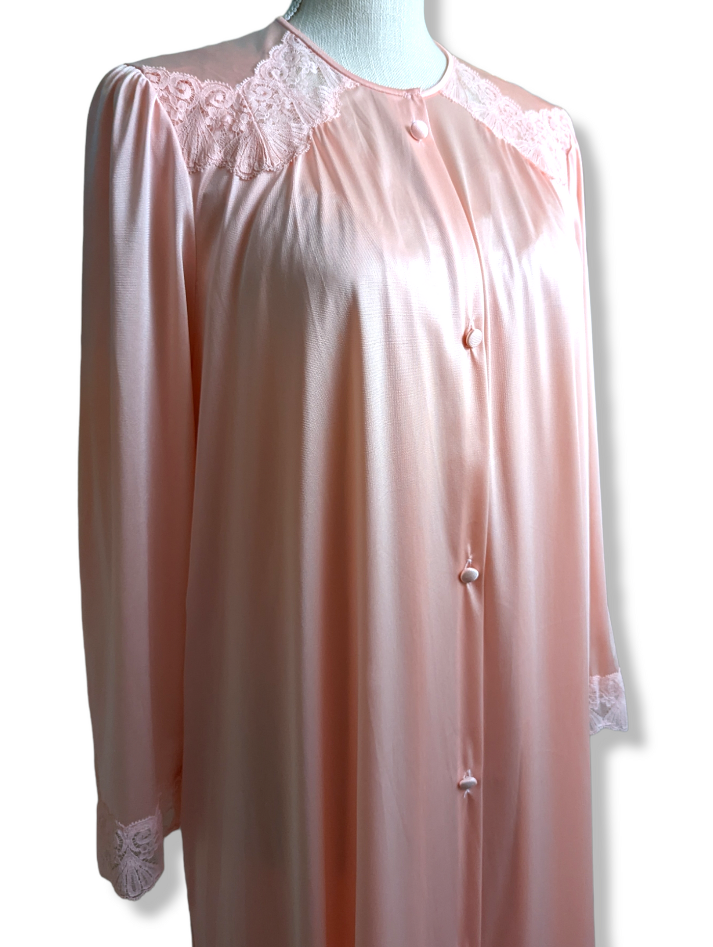 1950s Vanity Fair Pink Two Piece Peignoir and Negligee Nightgown Set