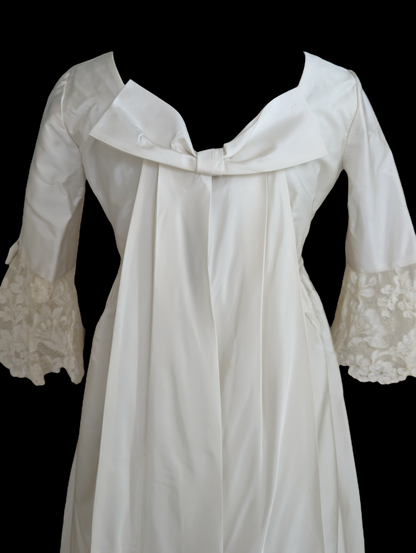 1960s - 1970s Empire Waist Victorian Regency Inspired Wedding Dress