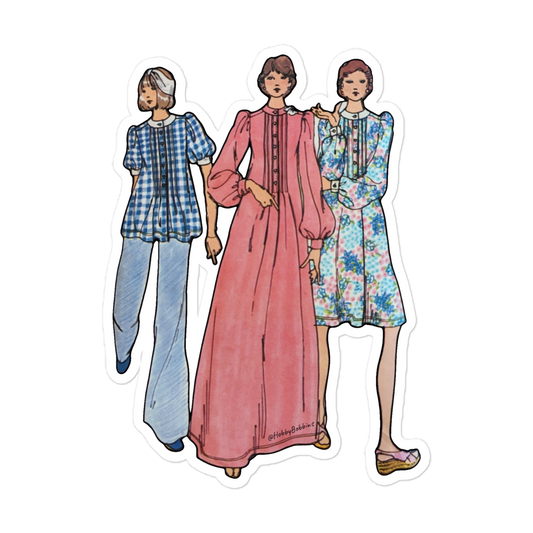 Vintage Art Collection Sticker - 1970s Betsy Johnson Girl Squad